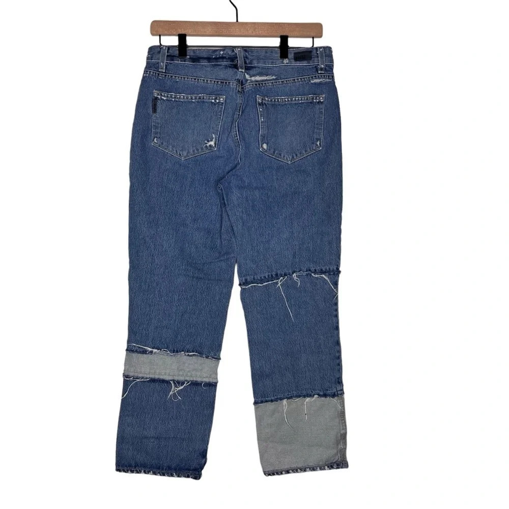 PAIGE Women’s High Rise Sarah Straight Seamed Revine Jeans Size 27 - Picture 4 of 14